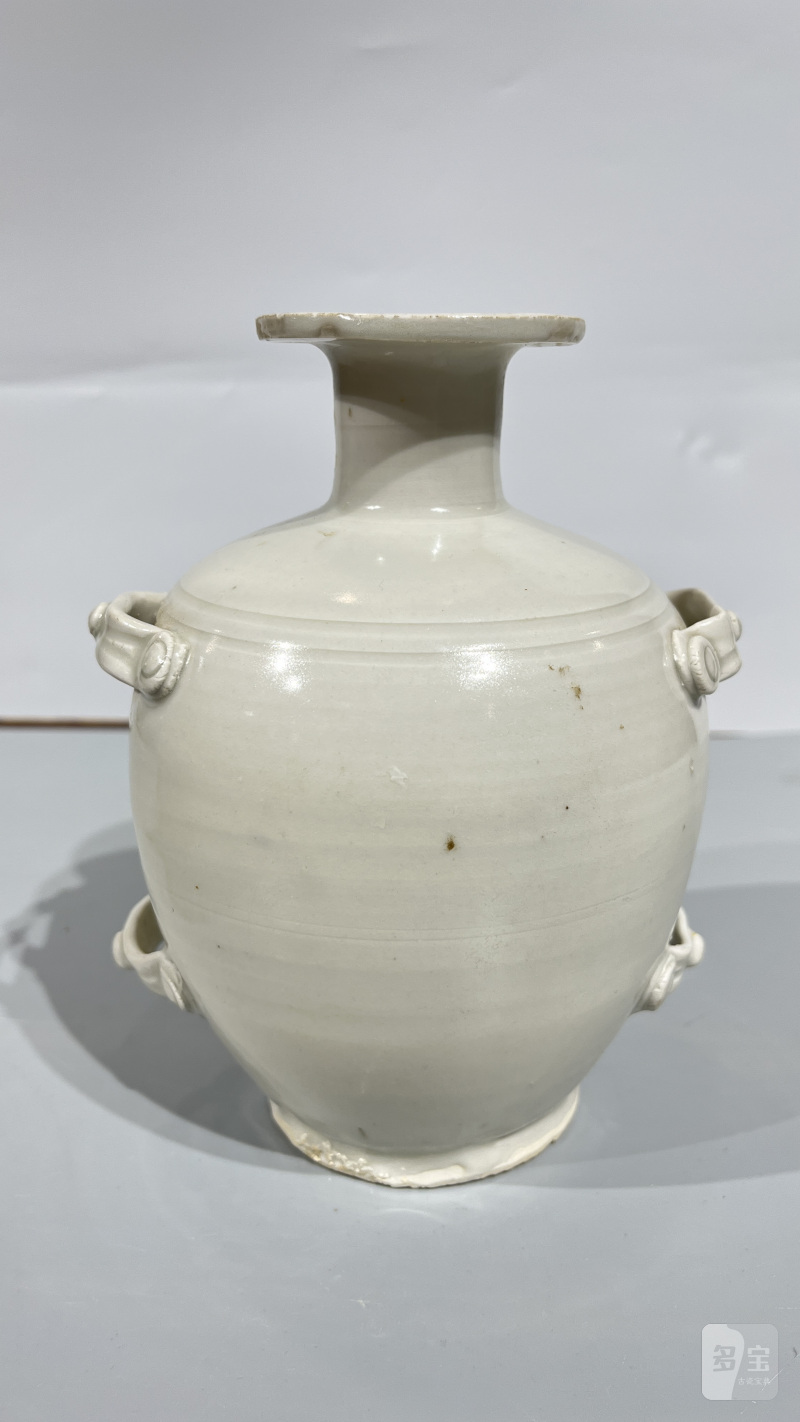 明 白釉穿带瓶 - 图4